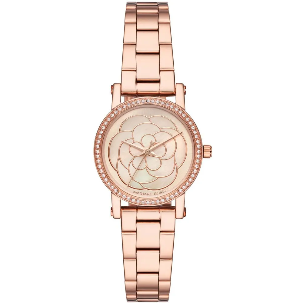 MICHAEL KORS Norie Crystals Rose Gold Stainless Steel Bracelet MK3892