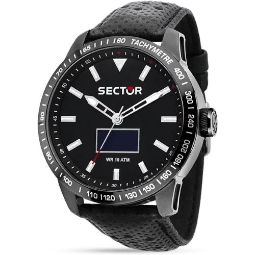 SECTOR 850 Smart Watch Black Leather Strap R3251575010
