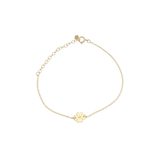 14K Χρυσό Βραχιόλι "Τετράφυλλο τριφύλλι" με Διαμάντι XB4780