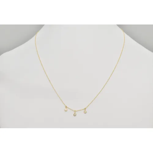 18K Χρυσό Κολιέ με Διαμάντια XK3943