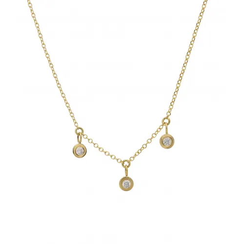18K Χρυσό Κολιέ με Διαμάντια XK3943