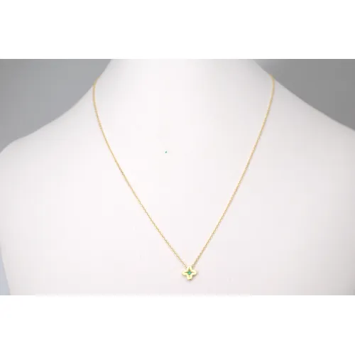 14K Χρυσό Κολιέ Σταυρός με Σμαράγδι  XK47605