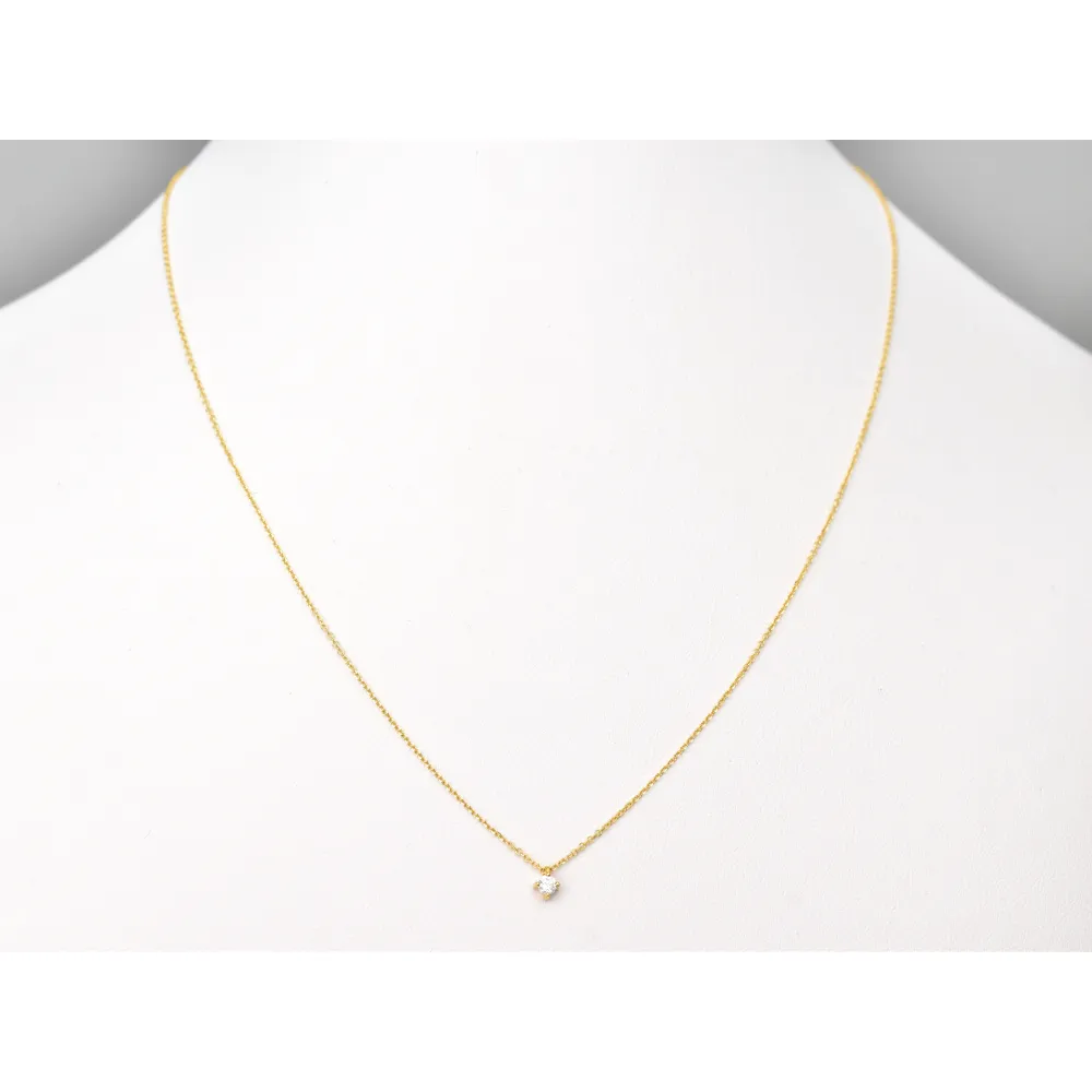 18K Χρυσό Κολιέ με Διαμάντι XK4775