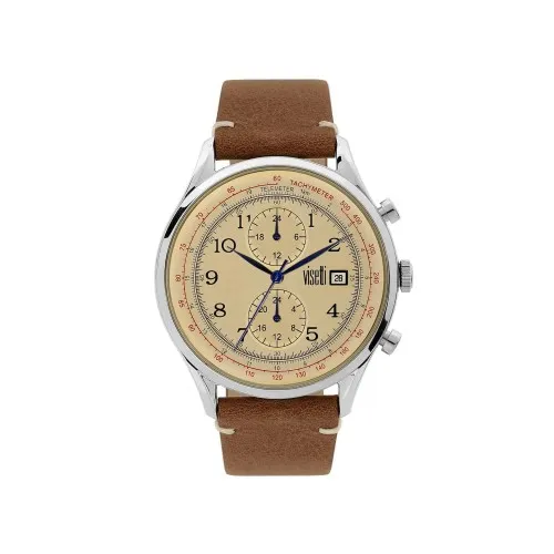 VISETTI Apollo Brown Leather Strap ZE-638-SLK