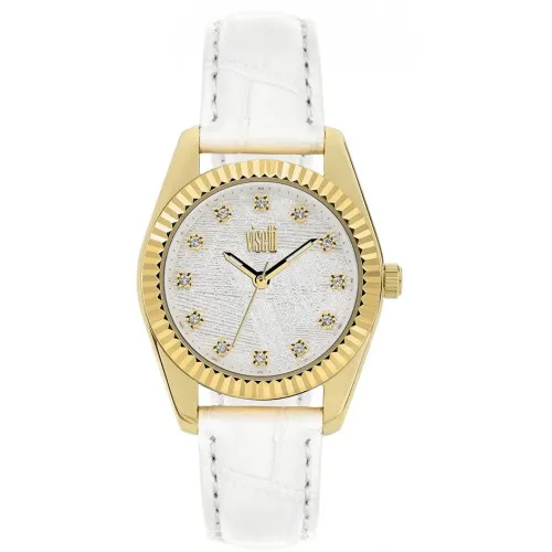 VISETTI Citylink -L- Two Tone Leather strap ZE-498GW