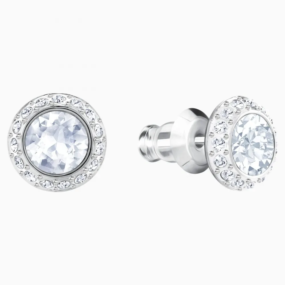 SWAROVSKI Angelic Καρφωτό Σκουλαρίκι Λευκό, Επιροδιωμένο 1081942