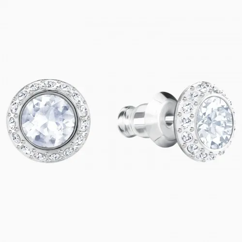 SWAROVSKI Angelic Καρφωτό Σκουλαρίκι Λευκό, Επιροδιωμένο 1081942