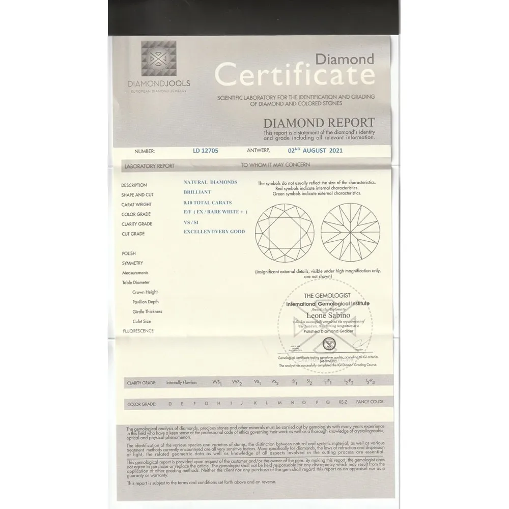 18K Λευκόχρυσος Σταυρός με Διαμάντια DC125