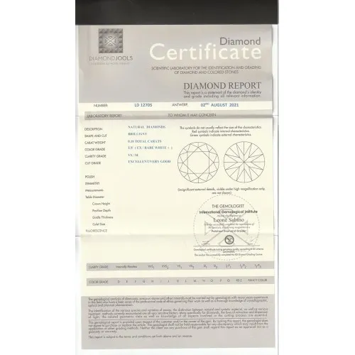 18K Λευκόχρυσος Σταυρός με Διαμάντια DC125