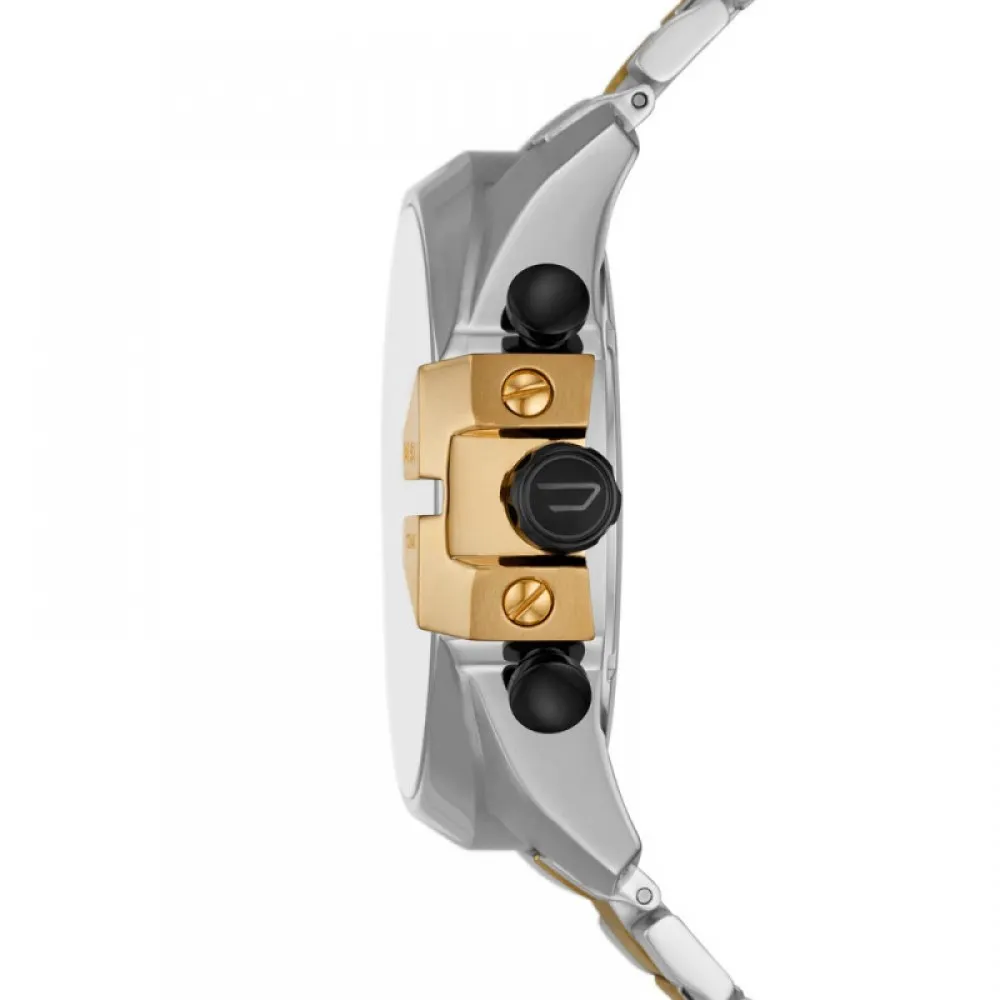 DIESEL Mega Chief Χρονογράφος με Μπρασελέ από Ανοξείδωτο Ατσάλι Δύο Τόνων DZ4581