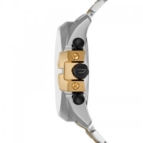 DIESEL Mega Chief Χρονογράφος με Μπρασελέ από Ανοξείδωτο Ατσάλι Δύο Τόνων DZ4581