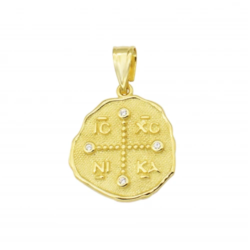 9K Χρυσό Κωνσταντινάτο με Ζιργκόν KN106GK