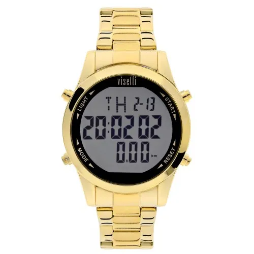 VISETTI Digital Mind Gold Stainless Steel Bracelet RI-362GI