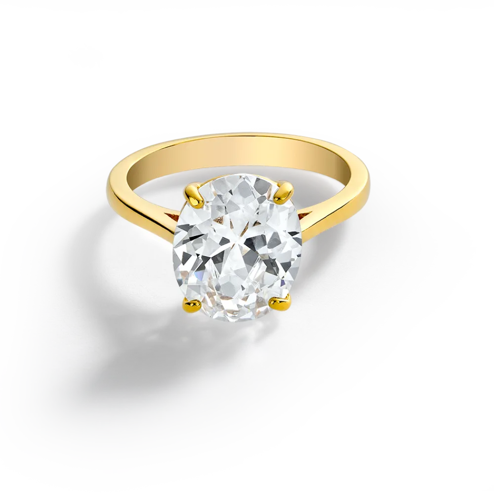 VOGUE Δαχτυλίδι Mονόπετρο 925 Ασήμι, με λευκό ζιργκόν Brilliant Επιχρυσωμένο 2017485111.1