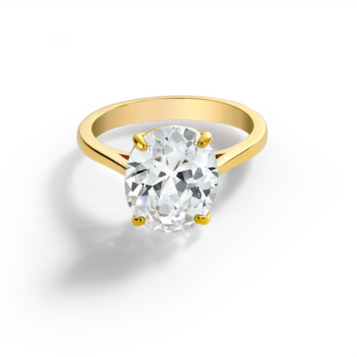 VOGUE Δαχτυλίδι Mονόπετρο 925 Ασήμι, με λευκό ζιργκόν Brilliant Επιχρυσωμένο 2017485111.1