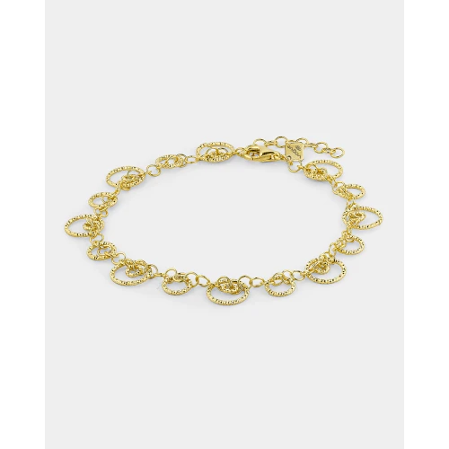 VOGUE 925 Ασήμι Βραχιόλι Επιχρυσωμένο με Κρίκους 20170106301