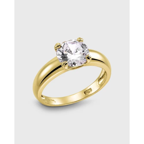 VOGUE 925 Ασήμι Δαχτυλίδι Επιχρυσωμένο με Ζιργκόν 20170354101