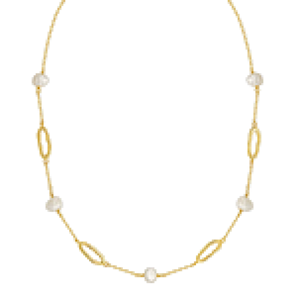 VOGUE 925 Ασήμι Κολιέ Επιχρυσωμένο με Πέρλες 20170791441