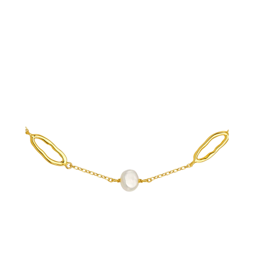 VOGUE 925 Ασήμι Κολιέ Επιχρυσωμένο με Πέρλες 20170791441