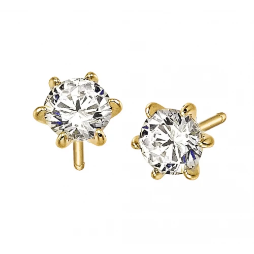 VOGUE Επιχρυσωμένα Σκουλαρίκια από 925 Ασήμι Με Ζιργκόν 20170954201