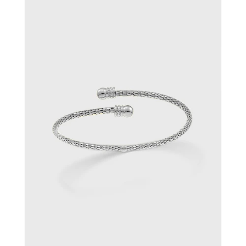 VOGUE 925 Ασήμι Βραχιόλι "Χειροπέδα" με "Στριφτό" σχέδιο 20170998303