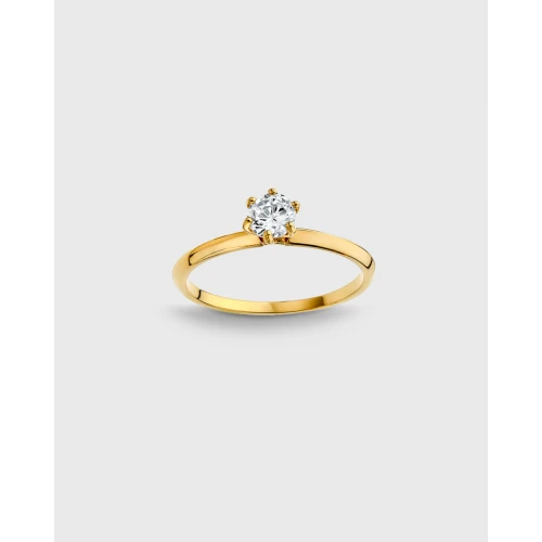 VOGUE 925 Ασήμι Δαχτυλίδι Επιχρυσωμένο με Ζιργκόν 20171454101