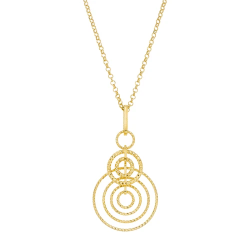 VOGUE Επιχρυσωμένο 925 Ασήμι Κολιέ Με Δαχτυλίδια 20171705401