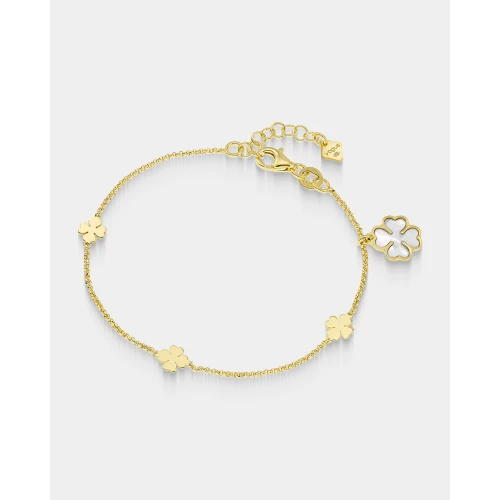 VOGUE 925 Ασήμι Βραχιόλι Επιχρυσωμένο με "Τετράφυλλο Τριφύλλι" 20173734361