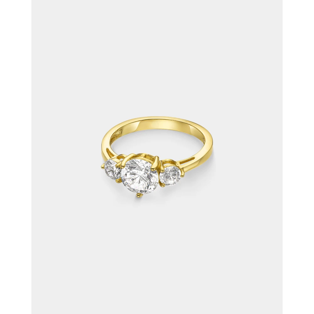 VOGUE 925 Ασήμι Δαχτυλίδι Επιχρυσωμένο με Ζιργκόν 20175217111