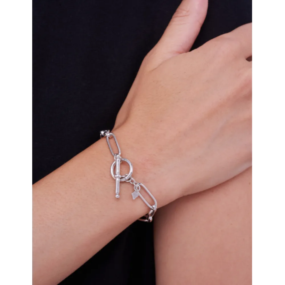 VOGUE 925 Ασήμι Βραχιόλι με Ασύμμετρους Κύκλους 20175310303