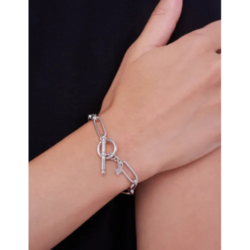 VOGUE 925 Ασήμι Βραχιόλι με Ασύμμετρους Κύκλους 20175310303