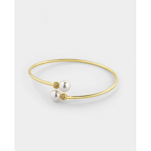 VOGUE 925 Ασήμι Χειροπέδα Επιχρυσωμένη με Πέρλα 20175372341