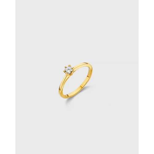 VOGUE 925 Ασήμι Δαχτυλίδι Επιχρυσωμένο με Ζιργκόν 2017575211.1