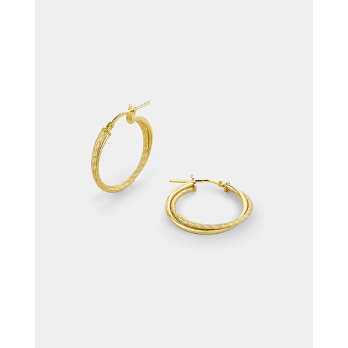 VOGUE 925 Ασήμι Σκουλαρίκια Επιχρυσωμένα Κρίκοι 20175772201