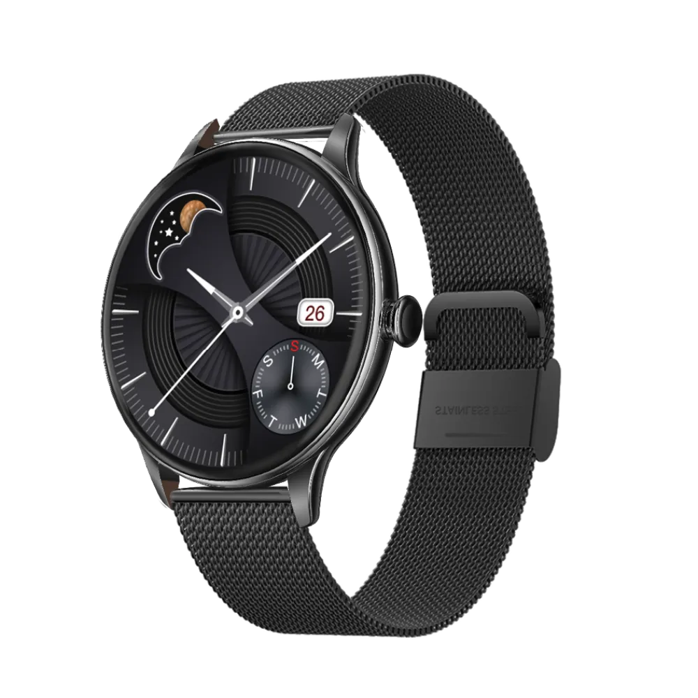 VOGUE Callisto Smartwatch Amoled Black Stainless Steel Bracelet 2020450191