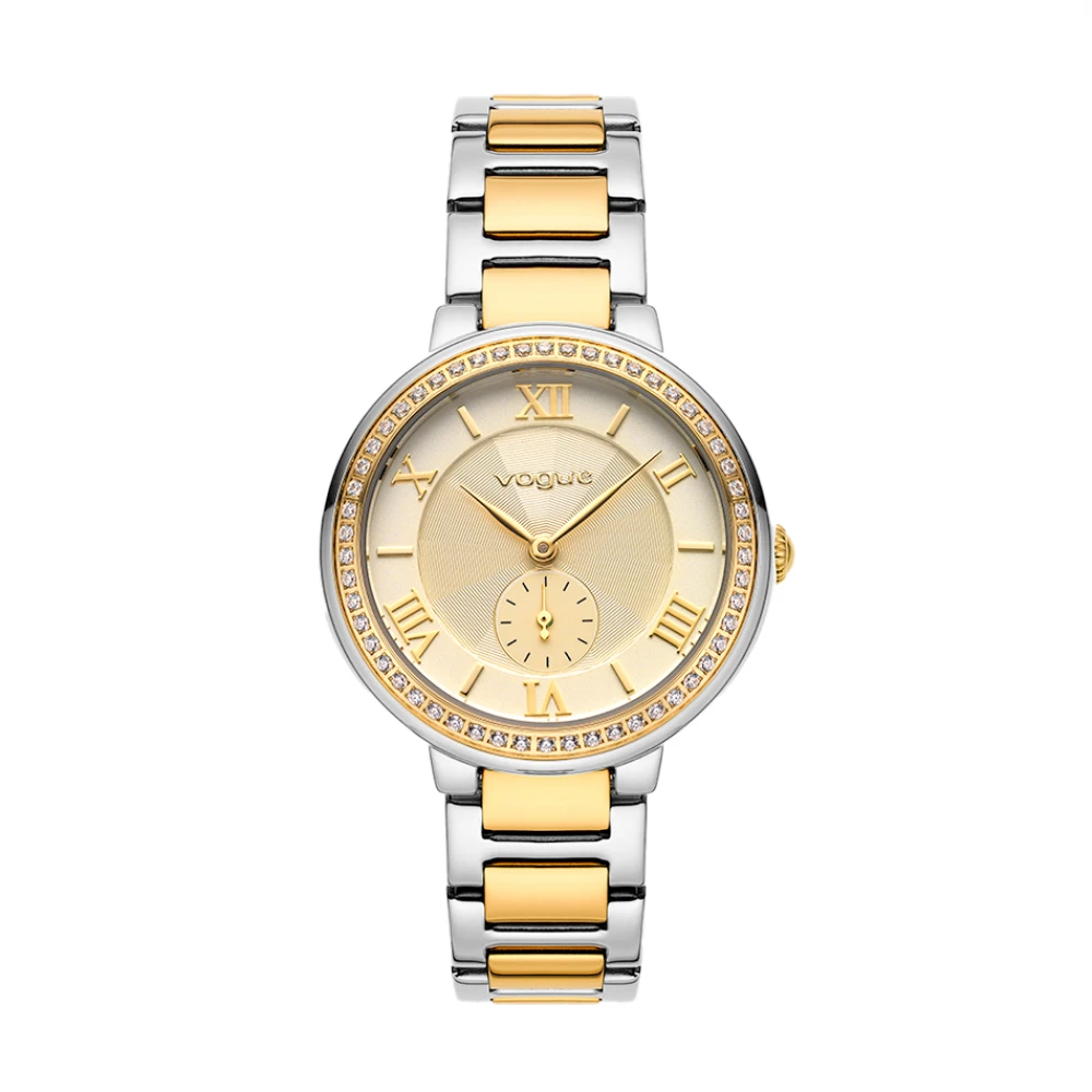 VOGUE Elegant μπρασελέ δύο τόνων από Ανοξείδωτο Ατσάλι, με Ζιργκόν 2020613962