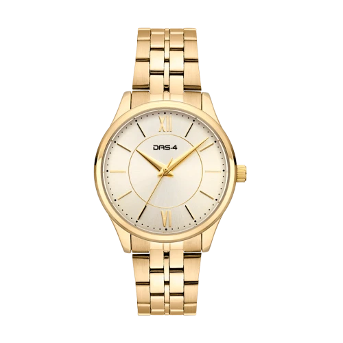 DAS.4 Γυναικείο Αναλογικό Ρολόι με Χρυσό Μπρασελέ από Ανοξείδωτο Ατσάλι 2031100341