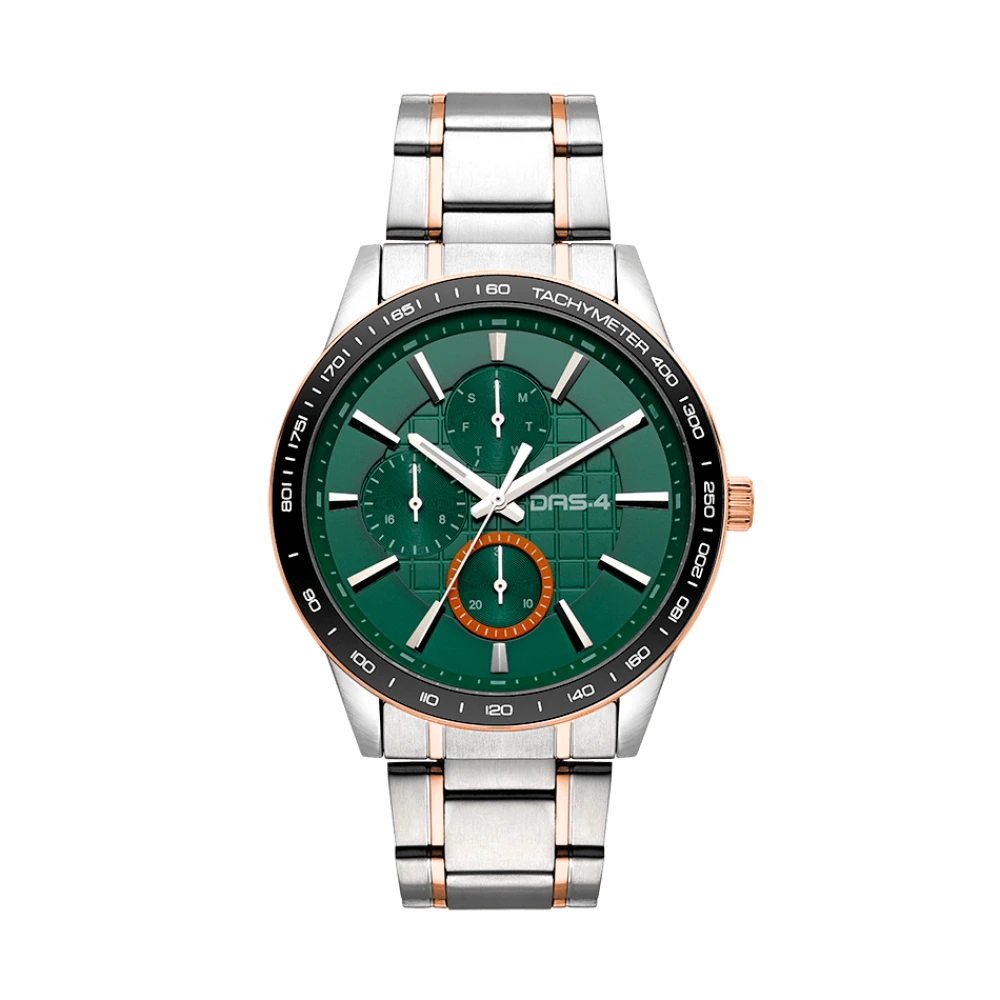 DAS.4 Ανδρικό Αναλογικό Ρολόι με Δίχρωμο Μπρασελ΄έ 2031350271