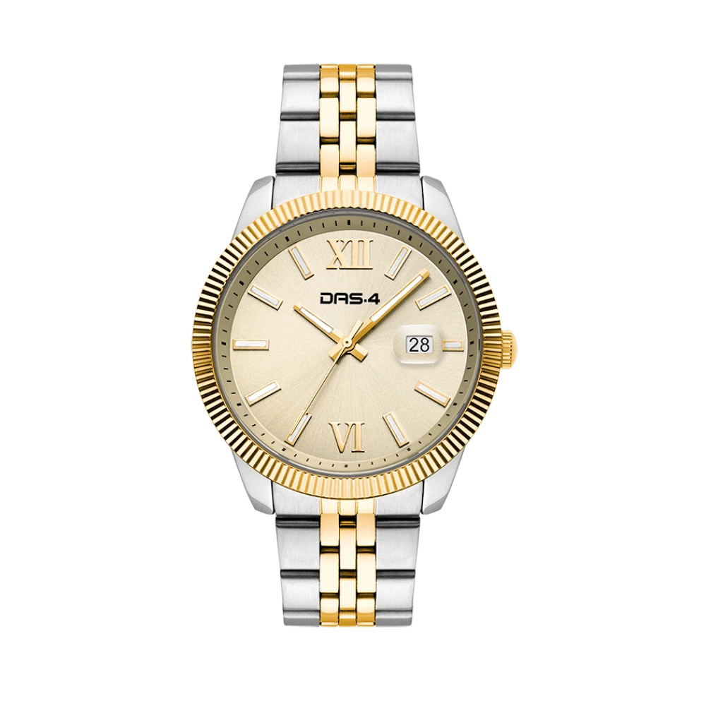 DAS.4 Αναλογικό Ρολόι με Μπρασελέ Δύο Τόνων από Ανοξείδωτο Ατσάλι 2031350861