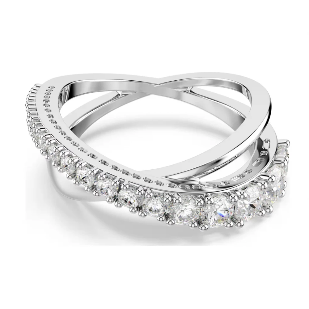 SWAROVSKI Δαχτυλίδι Hyperbola Μίξη κοπών, Λευκό, Επιμετάλλωση ροδίου 5714952