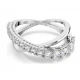 SWAROVSKI Δαχτυλίδι Hyperbola Μίξη κοπών, Λευκό, Επιμετάλλωση ροδίου 5714952