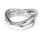 SWAROVSKI Δαχτυλίδι Hyperbola Μίξη κοπών, Λευκό, Επιμετάλλωση ροδίου 5714952