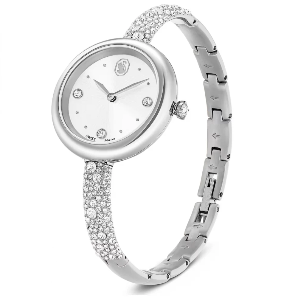 SWAROVSKI Syblima Bangle Eλβετικής κατασκευής, Μπρασελέ από Ανοξείδωτο Ατσάλι, Ασημί τόνος, 5730369