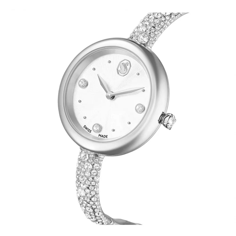 SWAROVSKI Syblima Bangle Eλβετικής κατασκευής, Μπρασελέ από Ανοξείδωτο Ατσάλι, Ασημί τόνος, 5730369