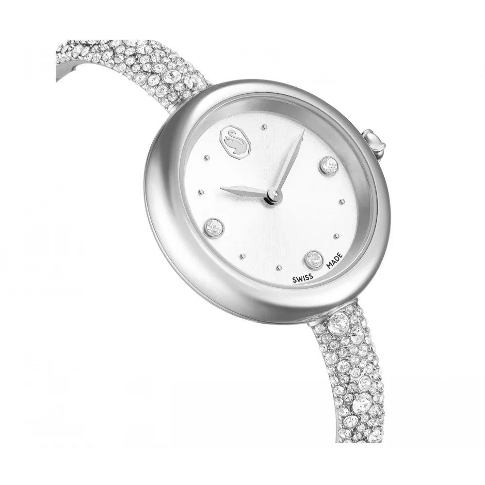 SWAROVSKI Syblima Bangle Eλβετικής κατασκευής, Μπρασελέ από Ανοξείδωτο Ατσάλι, Ασημί τόνος, 5730369