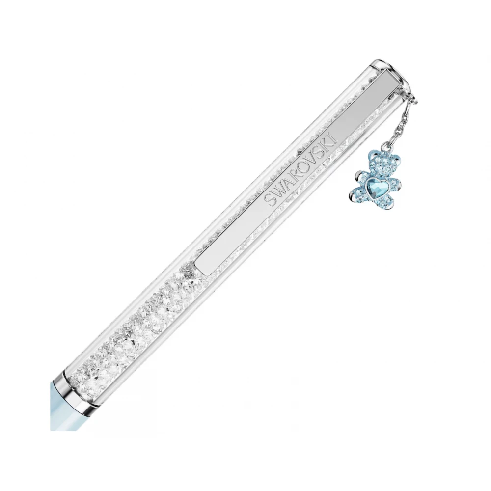 SWAROVSKI Crystalline Στυλό, Αρκουδάκι, Μπλε, Λακαρισμένο, Επιμετάλλωση Χρωμίου 5732980