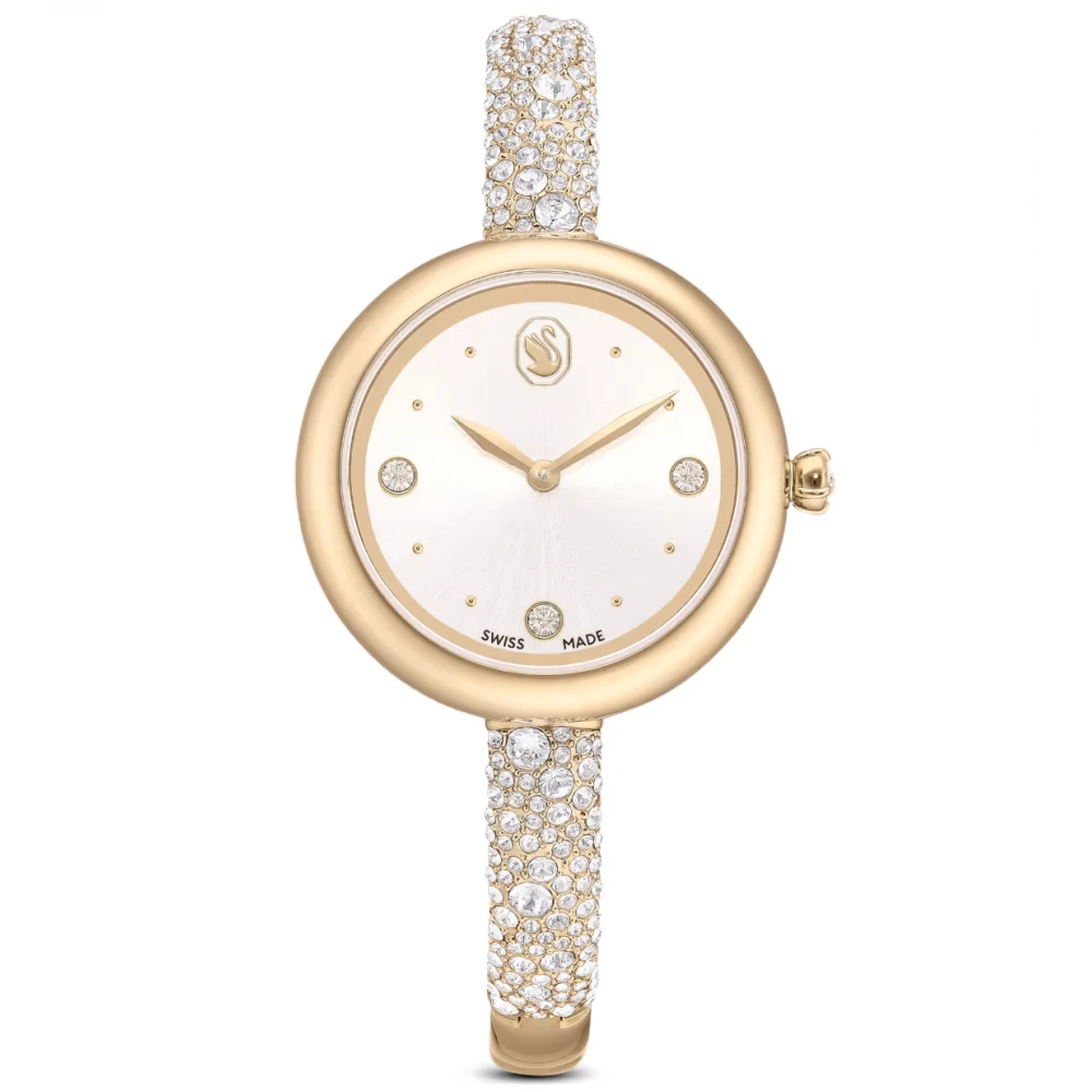 SWAROVSKI Syblima Bangle Eλβετικής κατασκευής, Μπρασελέ από Ανοξείδωτο Ατσάλι, Χρυσός τόνος, 5734635