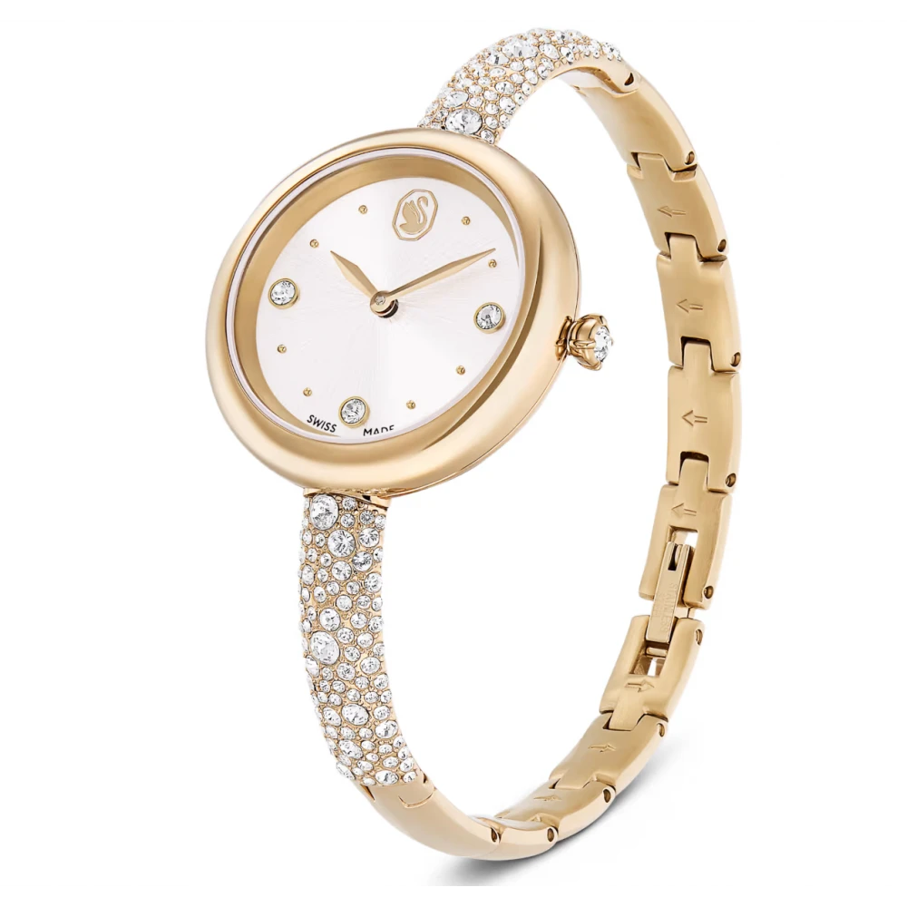 SWAROVSKI Syblima Bangle Eλβετικής κατασκευής, Μπρασελέ από Ανοξείδωτο Ατσάλι, Χρυσός τόνος, 5734635