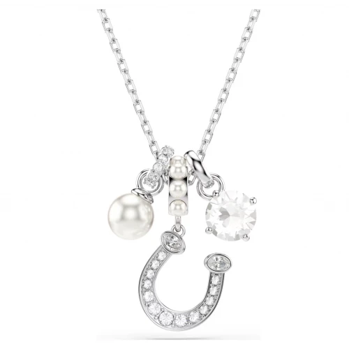 SWAROVSKI Symbolica, Crystal Pearl, Στρογγυλή κοπή, Pave, Λευκό, Πέταλο, Επιμετάλλωση ροδίου 5736247