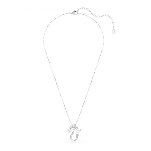 SWAROVSKI Symbolica, Crystal Pearl, Στρογγυλή κοπή, Pave, Λευκό, Πέταλο, Επιμετάλλωση ροδίου 5736247